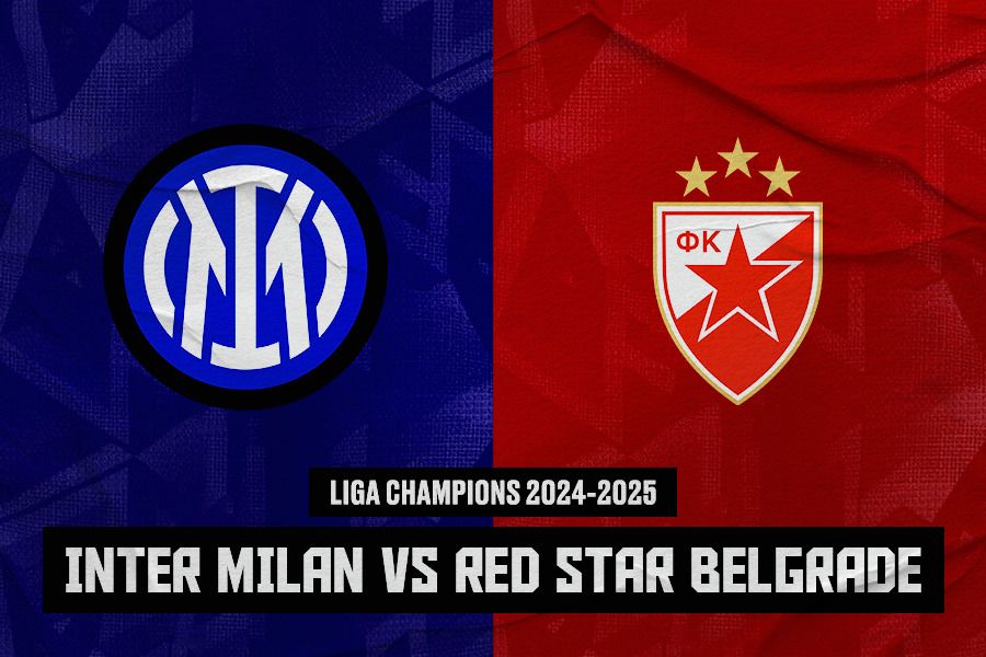 Inter Milan vs Red Star Belgrade di Liga Champions 2024-2025. (Jovi Arnanda/Skor.id).