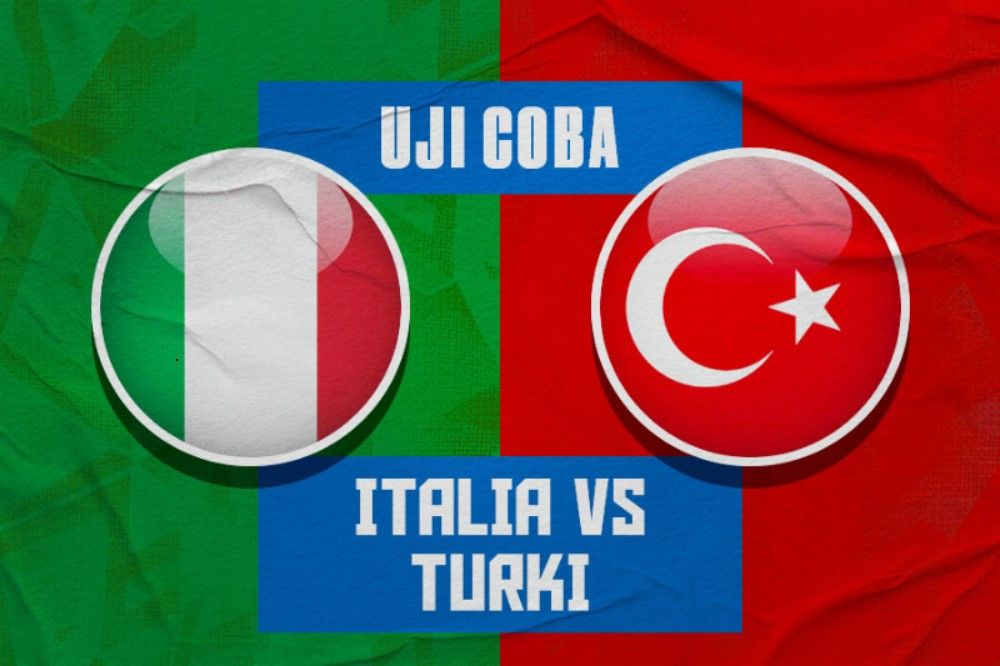 Laga Italia vs Turki dalam uji coba. (Hendy Andika/Skor.id).