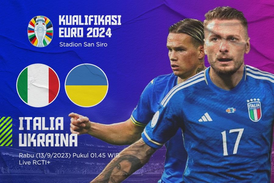 Italia akan berhadapan dengan Ukraina di Kualifikasi Euro 2024. (M Yusuf/Skor.id).