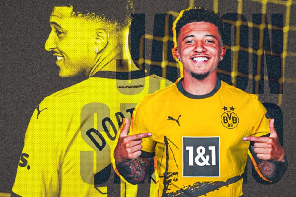 Jadon Sancho kembali Borussia Dortmund dengan status pinjaman dari Manchester United, Kamis (11/1/2024). (Hendy Andika/Skor.id).