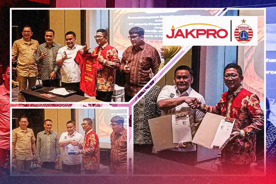 Penandatanganan Nota Kesepahaman (MoU) antara PT Jakarta Propertindo (Perseroda) atau Jakpro dan PT Persija Jaya Jakarta.