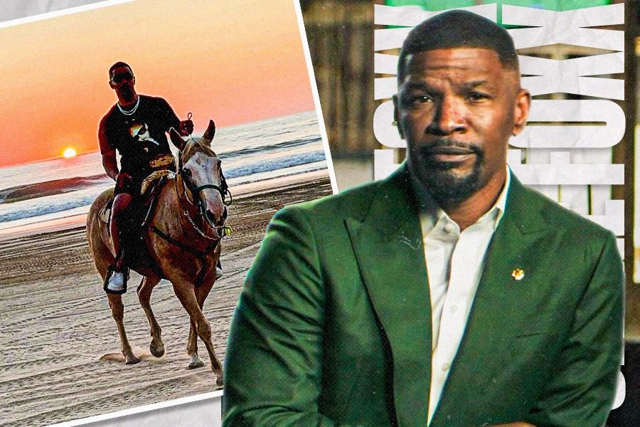 Aktor top Hollywood Jamie Foxx mengaku bersyukur diberi kesempatan kedua untuk hidup usai gangguan pada kepala yang membuatnya tak sadar cukup lama pada April 2023 silam. (Dede S. Mauladi/Skor.id)