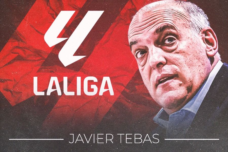 Presiden La Liga, Javier Tebas. (Yusuf/Skor.id).