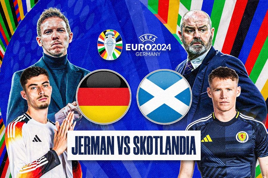 Jerman vs Skotlandia di Euro 2024, Sabtu (15/6/2024) pukul 02.00 WIB. (Dede Sopatal Mauladi/Skor.id).