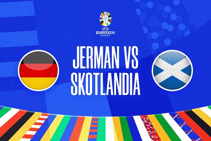 Jerman vs Skotlandia laga pertama Grup A. (Handy Andika/Skor.id).