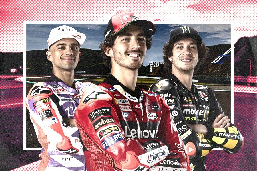 Jorge Martin, Francesco Bagnaia, dan Marco Bezzecchi (foto ki-ka), menjadi representasi dominasi Ducati di MotoGP saat ini. (Jovi Arnanda/Skor.id)
