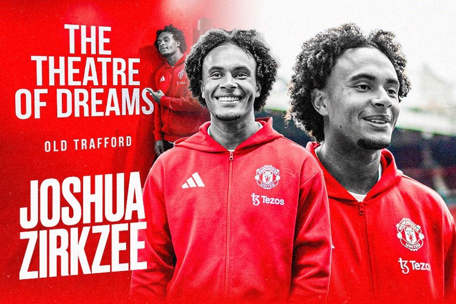 Pemain Manchester United, Joshua Zirkzee. (Dede Sopatal Mauladi/Skor.id).