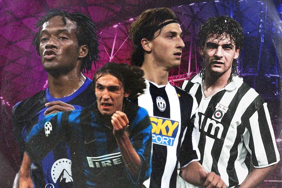 Juan Cuadrado, Andrea Pirlo, Zlatan Ibrahimovic, Roberto Baggio. (Jovi Arnanda/Skor.id).