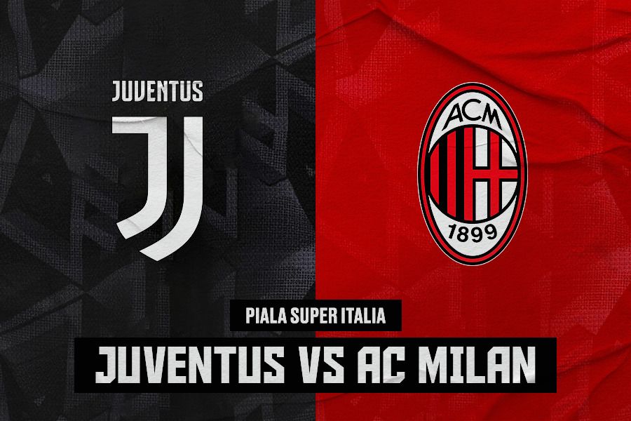 Laga Juventus vs AC Milan di Piala Super Italia. (Jovi Arnanda/Skor.id).