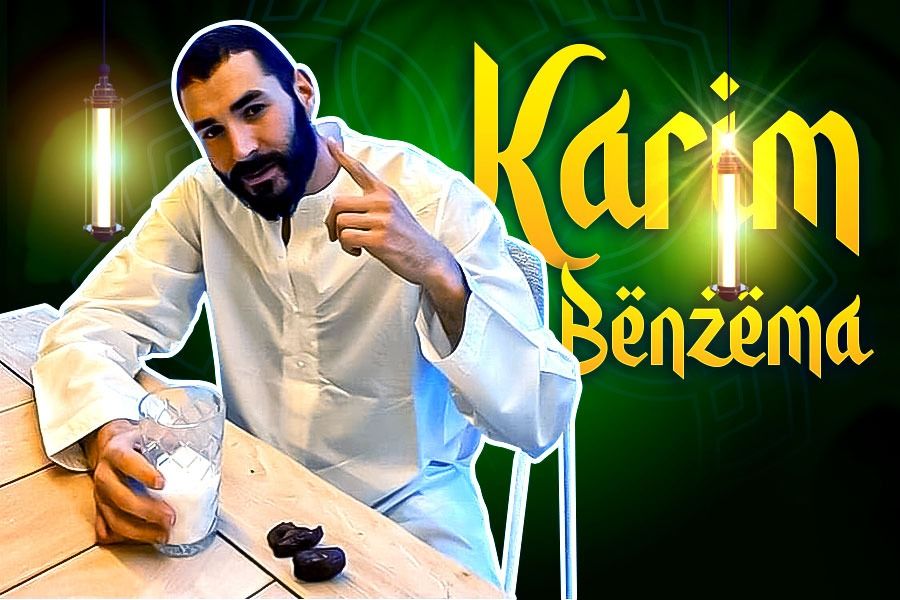 Karim Benzema pemain muslim yang berpuasa di Bulan Ramadan. (Yusuf/Skor.id).