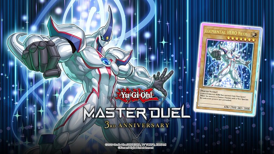 Kartu spesial perilisan tiga tahun Yu-Gi-Oh! Master Duel. (Konami)