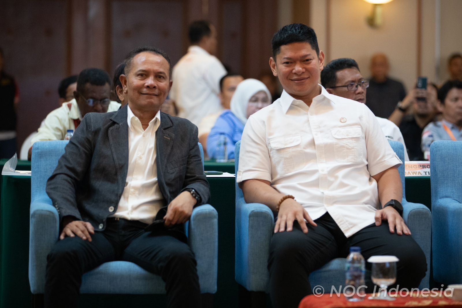 Ketum PBTI Richard Tampubolon dan Ketua NOC Indonesia Raja Sapta Oktohari