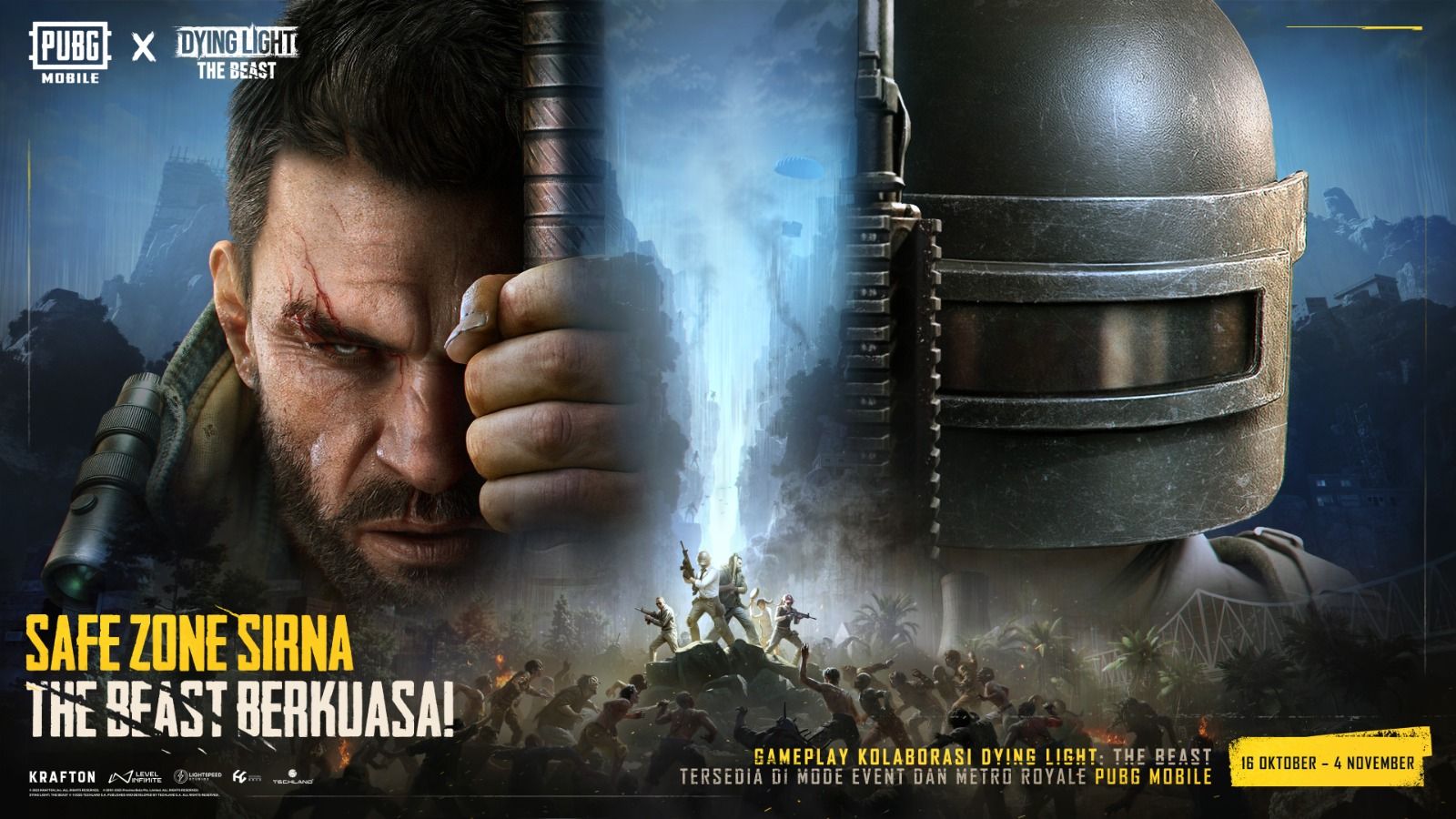 Kolaborasi PUBG Mobile dan Dying Light: The Beast. (PUBG Mobile)