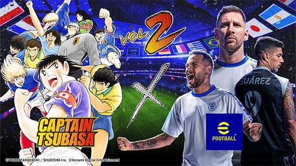 Kolaborasi tahap kedua dari eFootball dan Captain Tsubasa. (Konami)