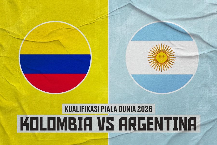 Kolombia vs Argentina di laga Kualifikasi Piala Dunia 2026 zona CONMEBOL. (Rahmat Ari Hidayat/Skor.id).