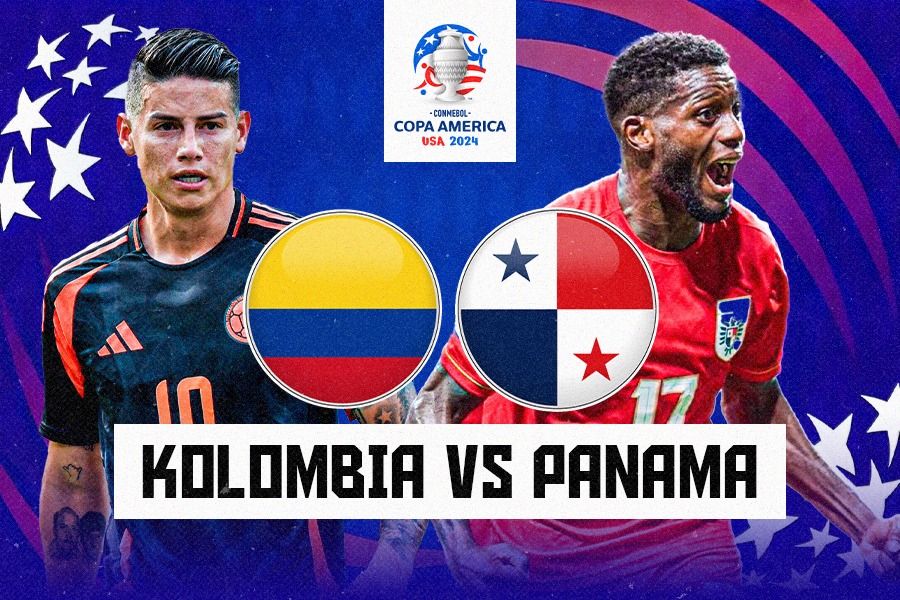 Laga Kolombia vs Panama di perempat final Copa America 2024. (Dede Sopatal Mauladi/Skor.id).