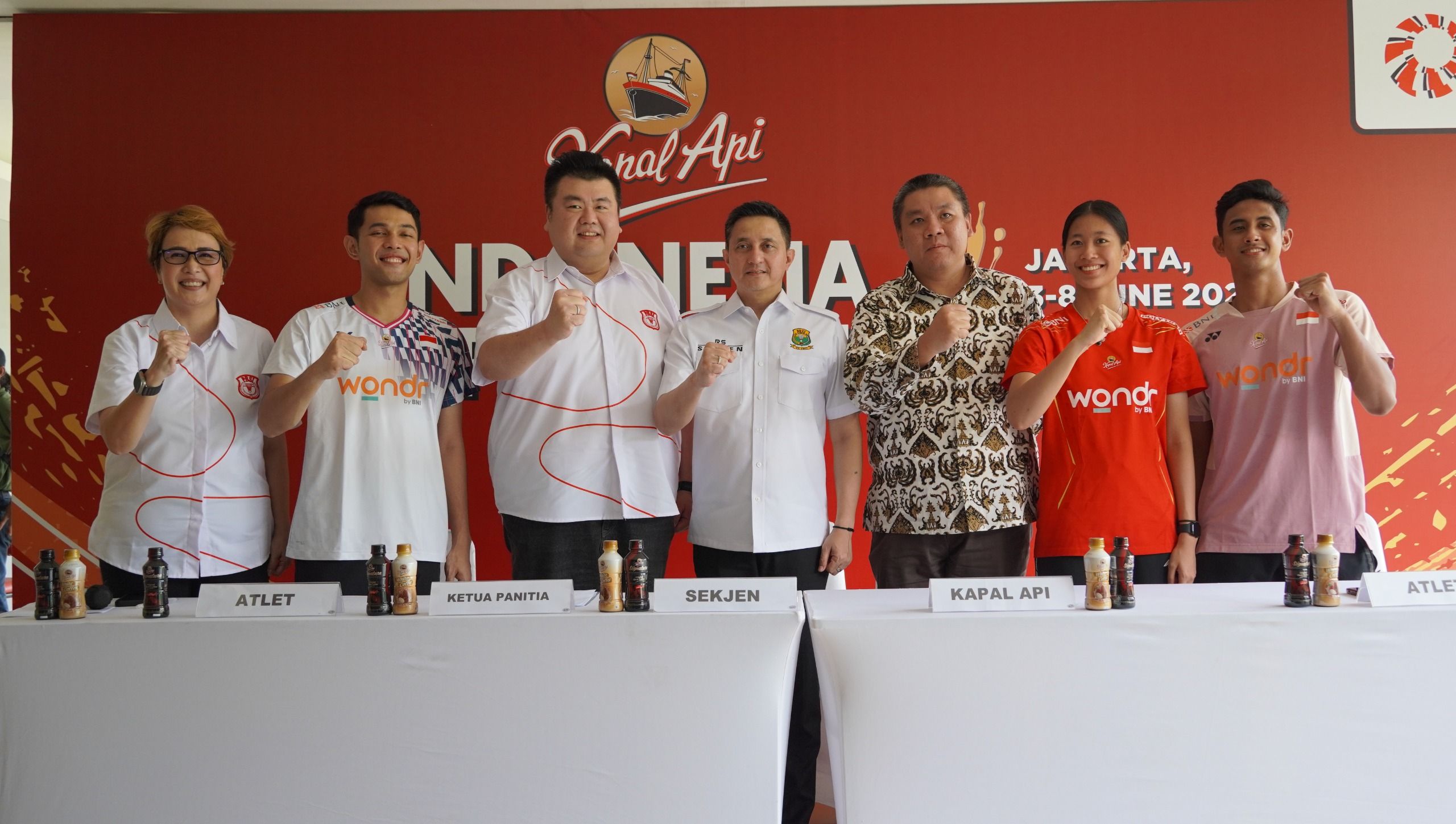 Konferensi pers Indonesia Open 2025 Rabu (7/5/2025) di PBSI, Cipayung, Jakarta. (Yogi Gandanaya/Skor.id)