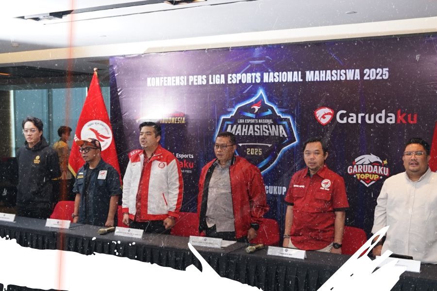 Konferensi pers Liga Esports Nasional Mahasiswa 2025. (Deni Sulaeman/Skor.id)