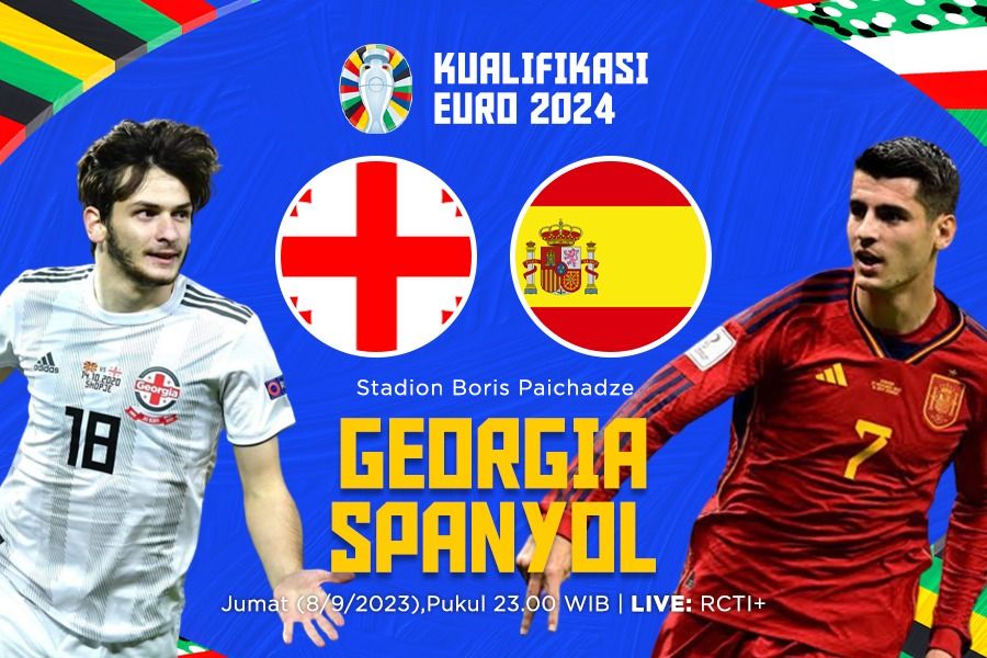 Kualifikasi Euro 2024 mempertemukan Georgia vs Spanyol, Jumat (8/9/2023) pukul 23.00 WIB. (Rahmat Ari Hidayat/Skor.id)