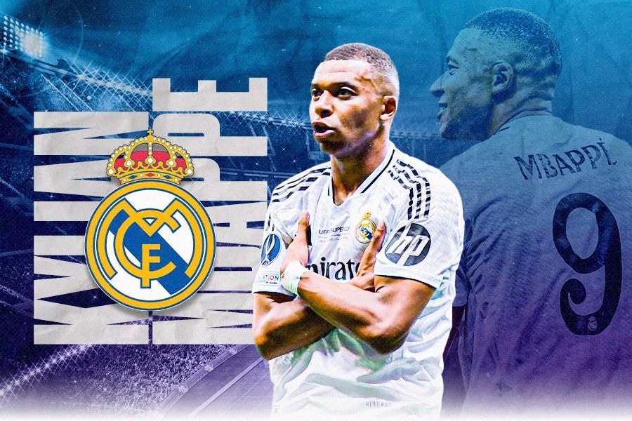 Penyerang Real Madrid, Kylian Mbappe. (Dede Sopatal Mauladi/Skor.id).