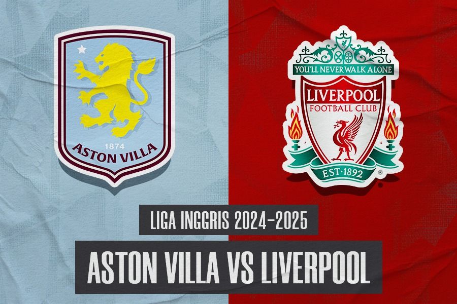 Laga Aston Villa vs Liverpool di Liga Inggris. (Hendy Andika/Skor.id).