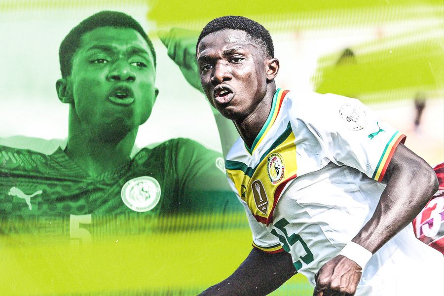 Lamine Camara mencetak dua gol dalam kemenangan Senegal 3-0 atas Gambia, Senin (15/1/2024). (Jovi Arnanda/Skor.id).