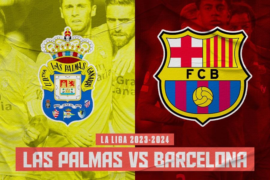 Pertandingan Las Palmas vs Barcelona di La Liga 2023-2024. (Hendy Andika/Skor.id).