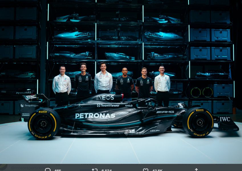 Launching Mercedes W14.