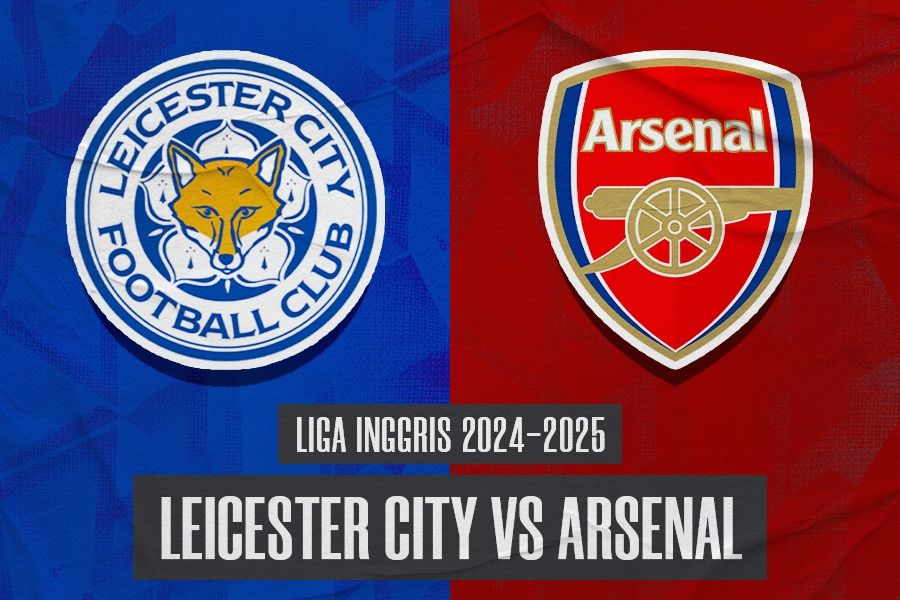 Laga Leicester vs Arsenal di Liga Inggris 2024-2025 akan digelar pada Sabtu (15/2/2025) pukul 19.30 WIB. (Hendy Andika/Skor.id).