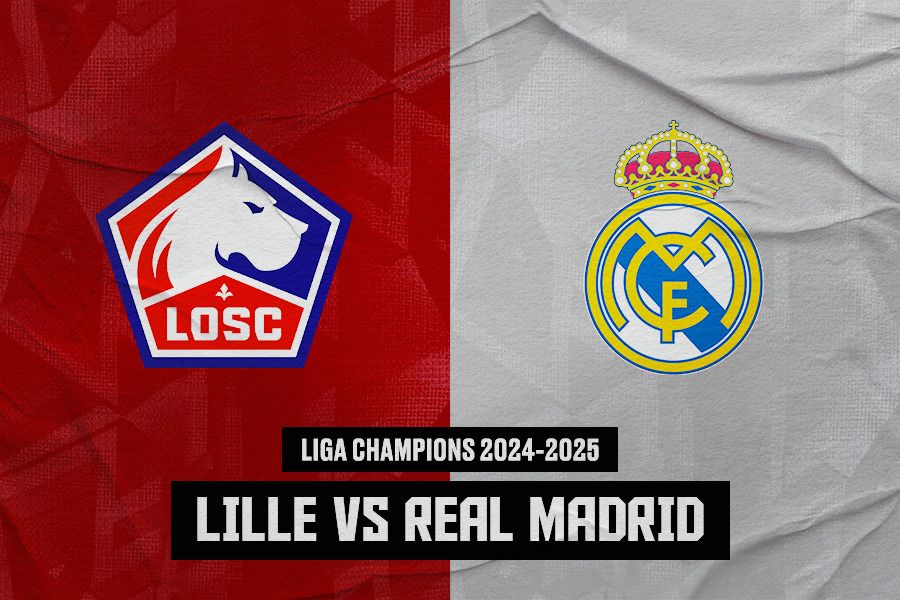 Laga Lille vs Real Madrid di Liga Champions 2024-2025. (Jovi Arnanda/Skor.id).