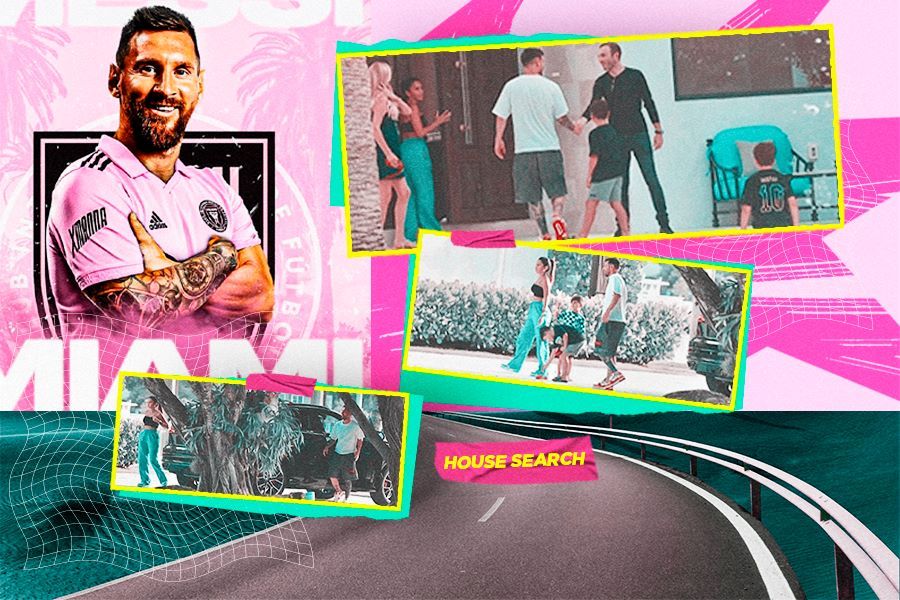 Penyerang baru Inter Miami Lionel Messi dan keluarganya tertangkap kamera tengah melihat sebuah rumah mewah di Fort Lauderdale, Miami. (Rahmat Ari H/Skor.id)