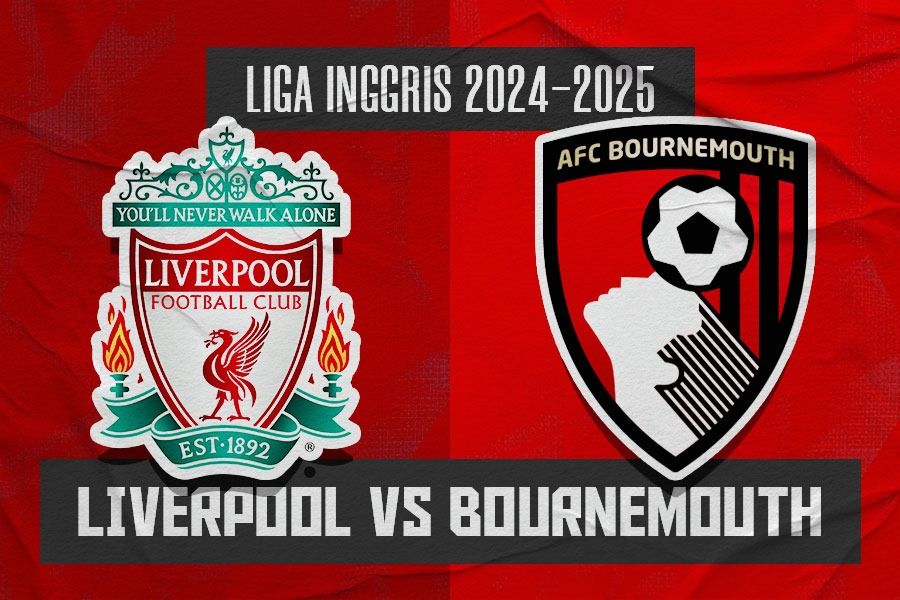 Laga Liverpool vs Bournemouth di Liga Inggris 2024-2025. (Hendy Andika/Skor.id).