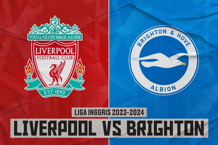 Liverpool vs Brighton di Liga Inggris 2023-2024. (Rahmat Ari Hidayat/Skor.id).