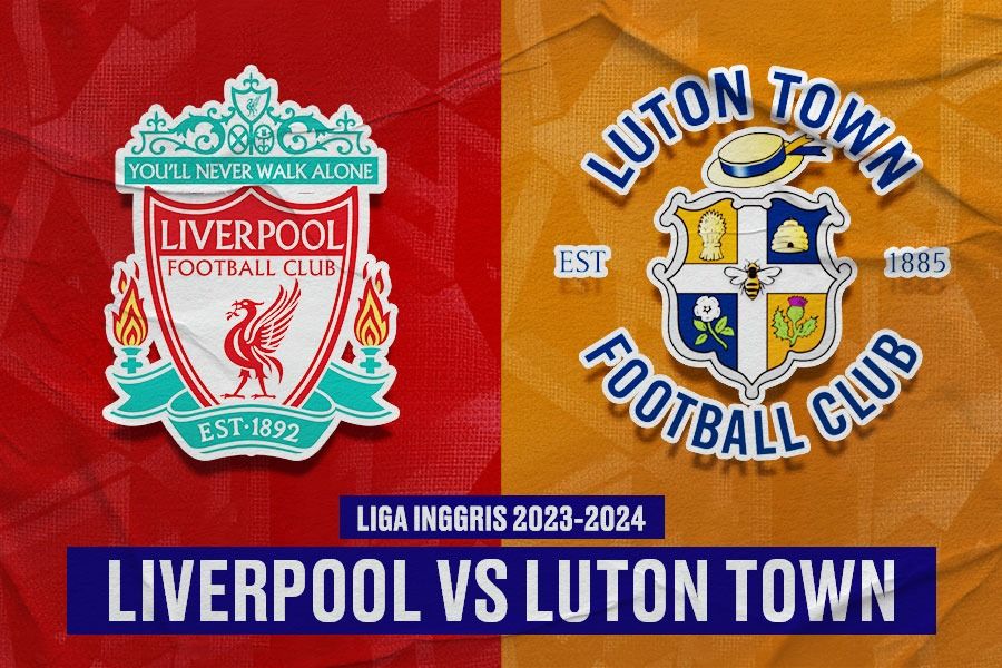 Laga Liverpool vs Luton Town di Liga Inggris 2023-2024. (Yusuf/Skor.id).