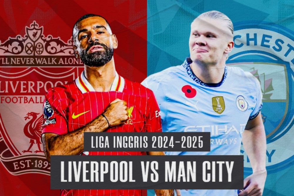 Laga Liverpool vs Manchester City di Liga Inggris 2024-2025. (Hendy Andika/Skor.id).