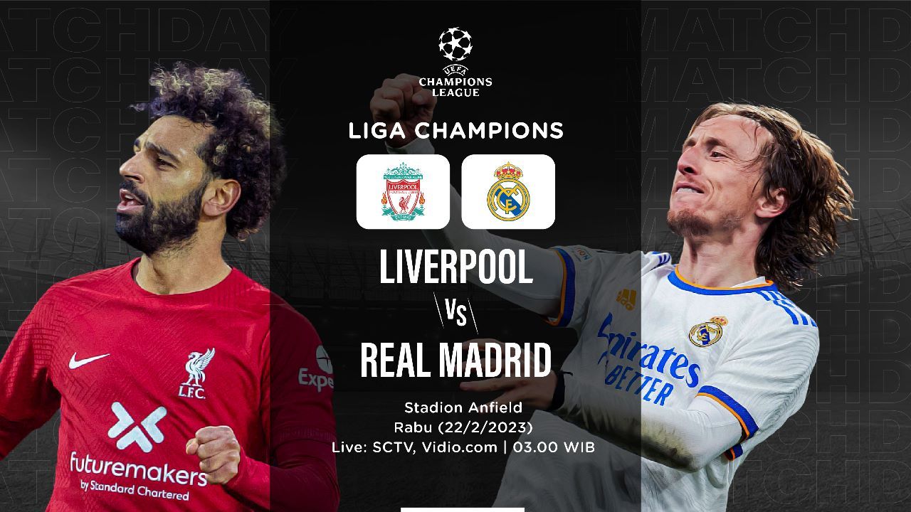 Liverpool vs Real Madrid akan duel di babak 16 besar Liga Champions 2022-2023. (Grafis Hendy/Skor.id).