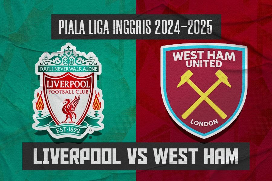 Liverpool vs West Ham United di Piala Liga Inggris 2024-2025. (Hendy Andika/Skor.id).