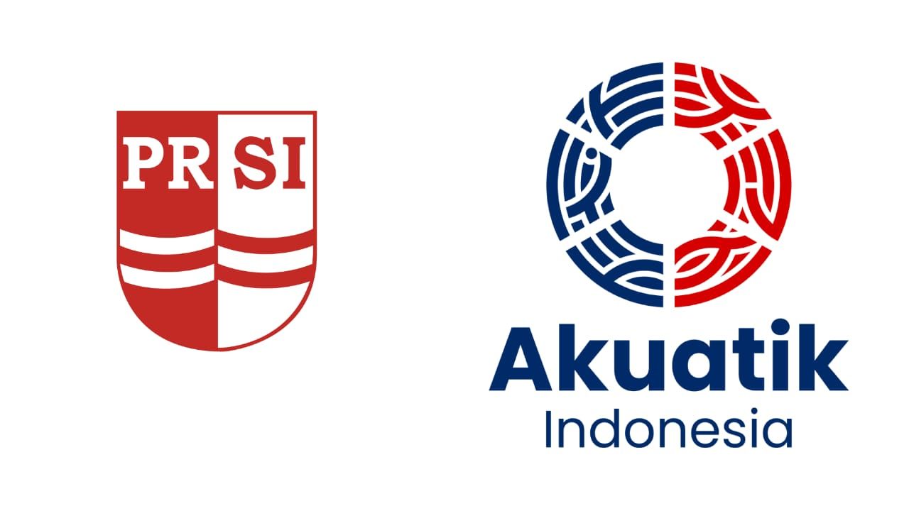 Logo lama PRSI (kiri) dan logo baru Akuatik Indonesia (Dok. Akuatik Indonesia).