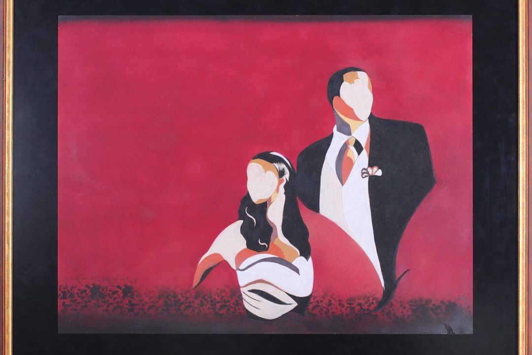 Lukisan karya pebasket Jeremy Evans saat memperingati 10 tahun pernikahan dengan sang istri (Instagram Jeremy Evans @evansart21)