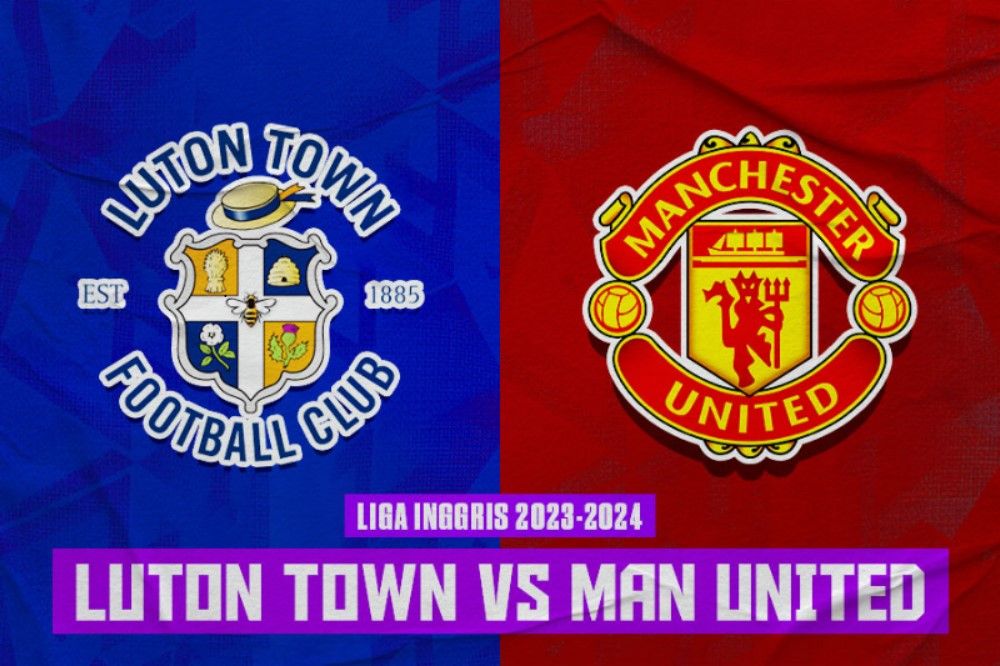 Laga Luton Town vs Manchester United. (Hendy Andika/Skor.id).