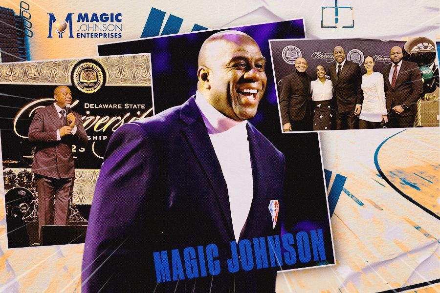 Earvin "Magic" Johnson mengaku sukses bisnisnya saat ini tak lepas dari proses belajar bersaing saat masih aktif di NBA bersama Los Angeles Lakers. (Rahmat Ari Hidayat/Skor.id)
