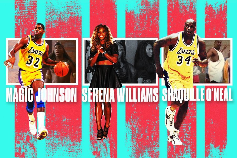 Magic Johnson Serena Williams dan Shaquille ONeal adalah beberapa bintang olahraga yang pernah menjadi bintang video musik saat di puncak kejayaan. (Wiryanto/Skor.id)