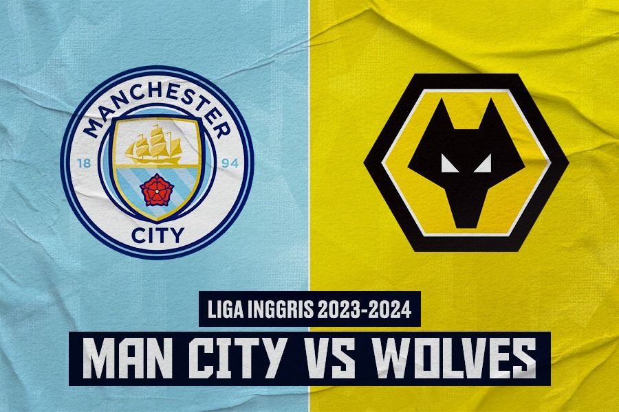 Laga Manchester City vs Wolverhampton di Liga Inggris 2023-2024. (Rahmat Ari Hidayat/Skor.id).