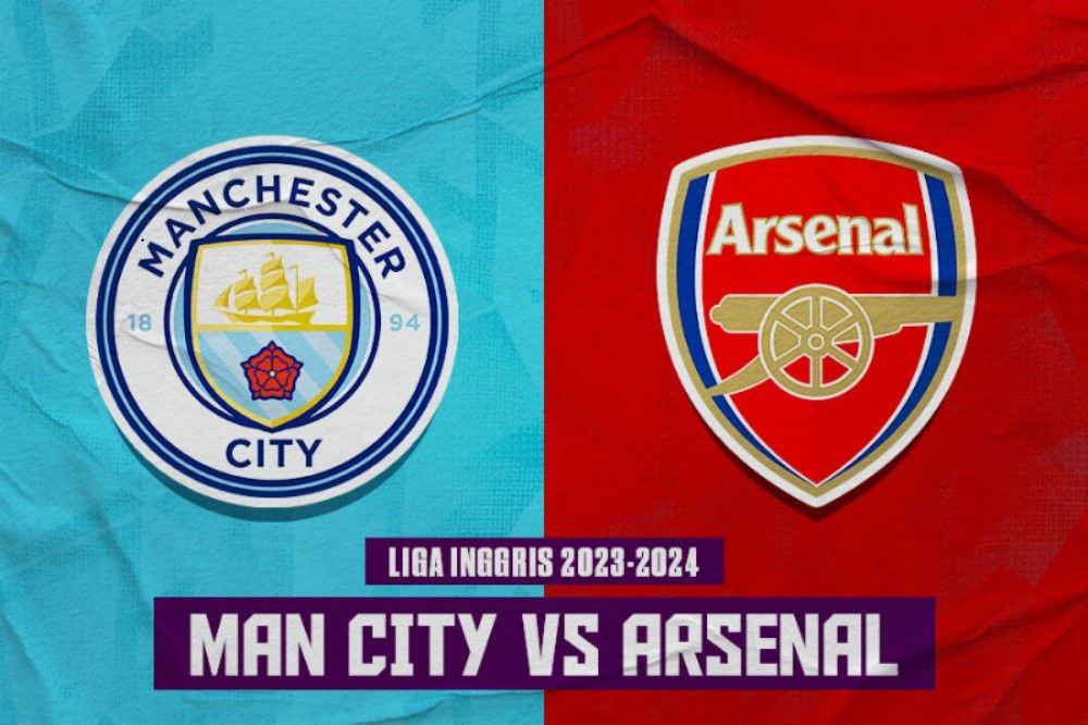Laga Manchester City vs Arsenal di Liga Inggris 2023-2024. (Hendy Andika/Skor.id).