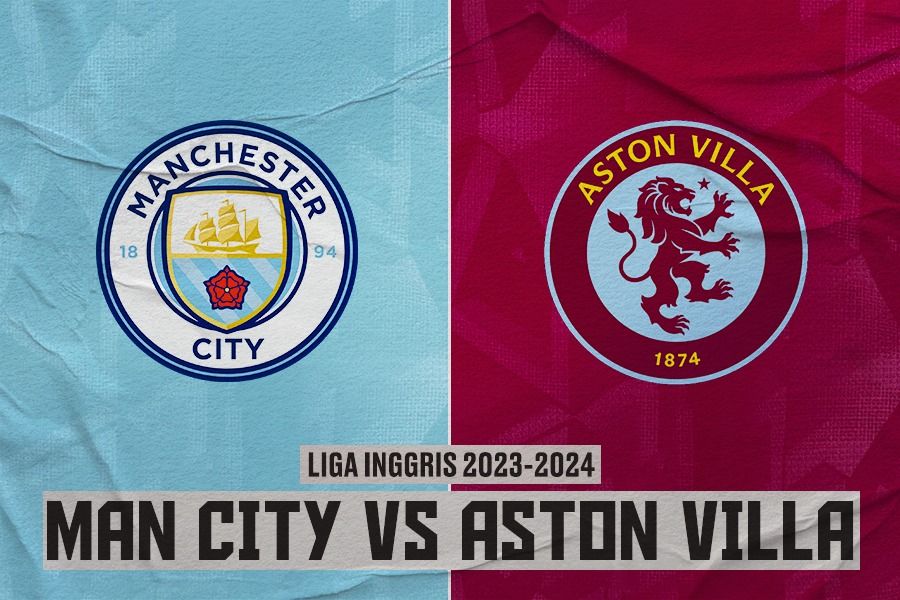 Laga Manchester City vs Aston Villa di Liga Inggris 2023-2024. (Rahmat Ari Hidayat/Skor.id).
