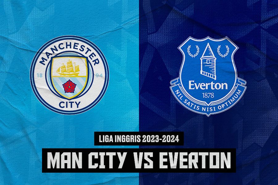 Pertandingan Manchester City vs Everton di Liga Inggris 2023-2024. (Jovi Arnanda/Skor.id).