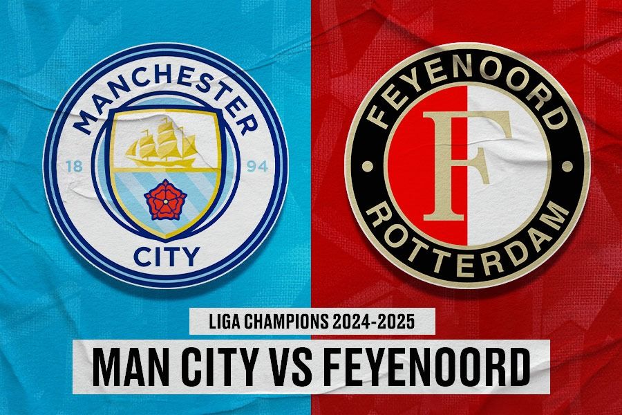 Laga Manchester City vs Feyenoord di Liga Champions 2024-2025. (Yusuf/Skor.id).