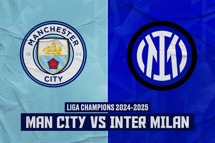 Manchester City vs Inter Milan di Liga Champions 2024-2025. (Rahmat Ari Hidayat/Skor.id).