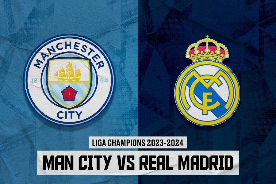 Laga Manchester City vs Real Madrid di perempat final Liga Champions 2023-2024. (Dede Sopatal Mauladi/Skor.id).
