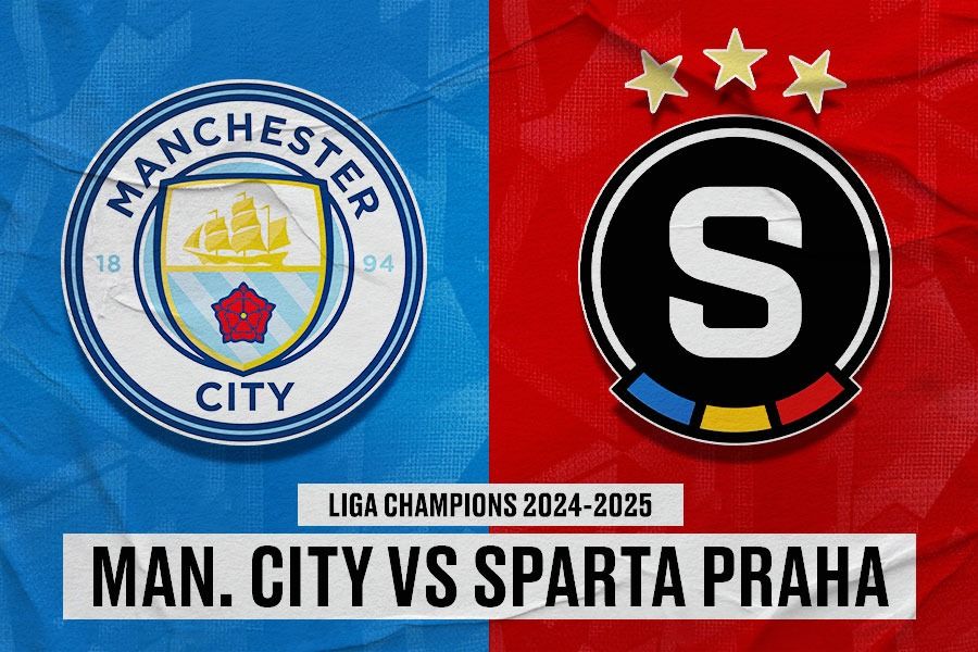 Laga Manchester City vs Sparta Praha di Liga Champions, Kamis (24/10/2024) pukul 02.00 dini hari WIB. (Yusuf/Skor/id).